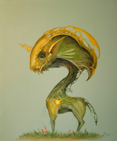 Malerei mit dem Titel "Unicorn" von Ed Schaap, Original-Kunstwerk, Öl