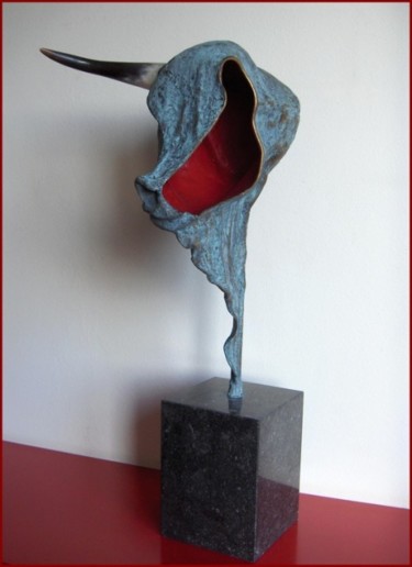 Sculptuur getiteld "el Toro con fuego..!" door Edsel Selberie (E-Art Explosion.), Origineel Kunstwerk, Anders