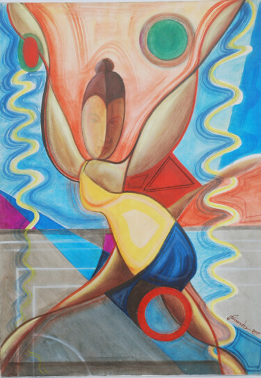 Peinture intitulée "GINASTA 2" par Edson Fernandes, Œuvre d'art originale, Huile