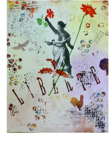 Peinture intitulée "Liberté" par Claude Godfrin-Claude, Œuvre d'art originale, Huile
