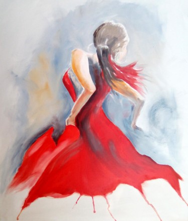 Painting titled "2018-flamenco.jpg" by Claude Godfrin-Claude, Original Artwork