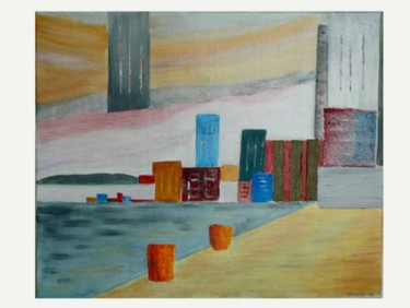 Painting titled "Industrie" by Claude Godfrin-Claude, Original Artwork