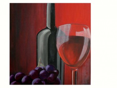 Peinture intitulée "vin rouge" par Claude Godfrin-Claude, Œuvre d'art originale