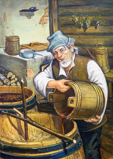 Peinture intitulée "Brewer" par Eduard Kont, Œuvre d'art originale, Huile