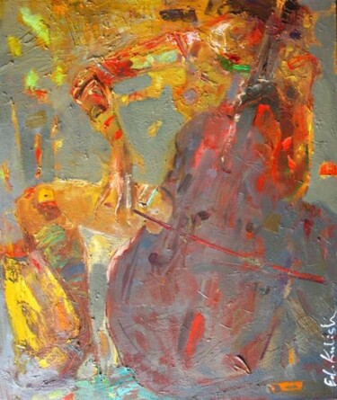 Painting titled "виолончель" by Eduard Kulish, Original Artwork