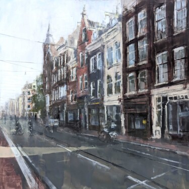 Painting titled "AMSTERDAM_24_01" by Eduard Warkentin, Original Artwork, Oil Mounted on Aluminium