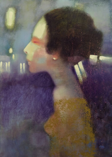 Картина под названием "Spring girl" - Eduard Zentsik, Подлинное произведение искусства, Масло