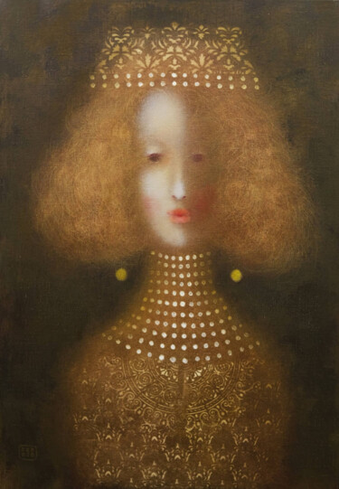 Painting titled "My princess" by Eduard Zentsik, Original Artwork, Oil