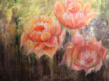 Pintura intitulada "flores" por Eduarda Almeida, Obras de arte originais, Acrílico