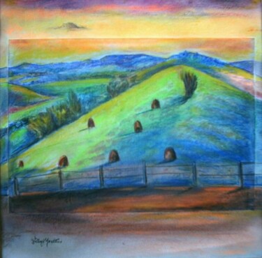Pintura intitulada "sunrise in the moun…" por Eduardo Antonio Arêas Rêgo Monteiro, Obras de arte originais
