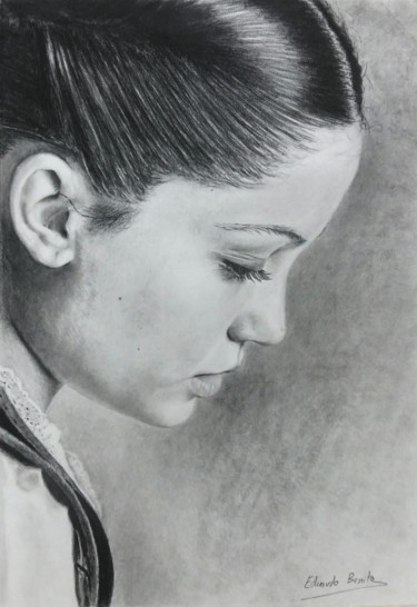 Drawing titled "Paula" by Eduardo Benito, Original Artwork, Graphite