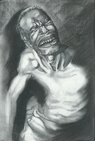 Dibujo titulada "PADECER EN LA REALI…" por Eduardo Bustos Segovia, Obra de arte original, Tinta Montado en Cartulina