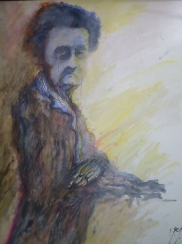 Drawing titled "STUDY ON LIGHT AND…" by Eduardo Bustos Segovia, Original Artwork, Watercolor Mounted on Cardboard