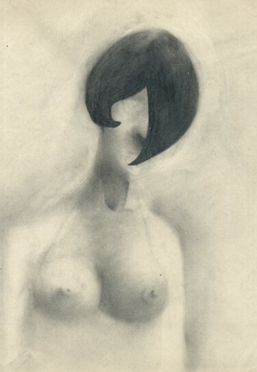 Drawing titled "SENTIR Y PADECER EN…" by Eduardo Bustos Segovia, Original Artwork, Pencil Mounted on Cardboard