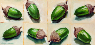 Pintura titulada "Bellotas" por Eduardo Carpintero García, Obra de arte original, Oleo Montado en Otro panel rígido