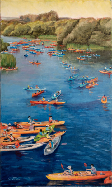 Painting titled "El sarao" by Eduardo Carpintero García, Original Artwork, Oil
