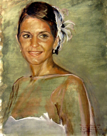 Painting titled "La novia" by Eduardo Carpintero García, Original Artwork, Oil
