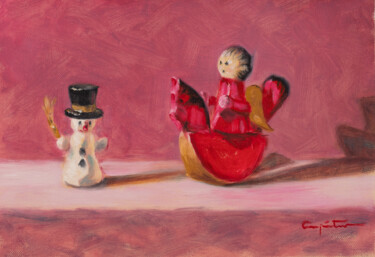 Malarstwo zatytułowany „Feliz Navidad” autorstwa Eduardo Carpintero García, Oryginalna praca, Olej
