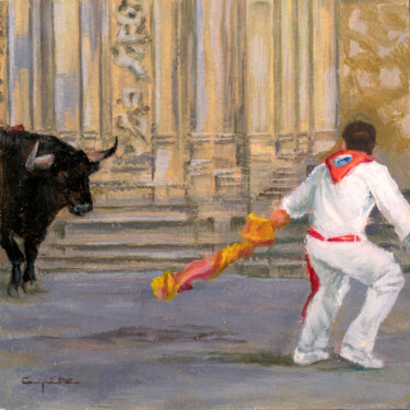 Painting titled "Sanjuanes 2" by Eduardo Carpintero García, Original Artwork, Oil