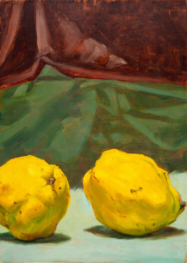 Pintura titulada "Dos membrillos" por Eduardo Carpintero García, Obra de arte original, Oleo