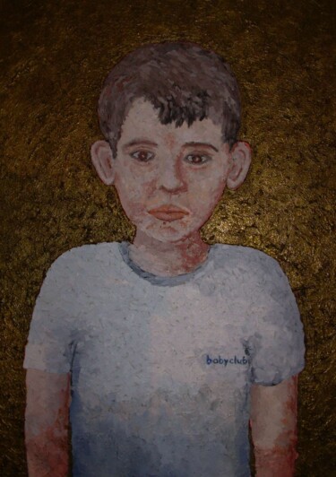 Pintura intitulada "O menino que voa" por Eduardo Machado, Obras de arte originais, Óleo