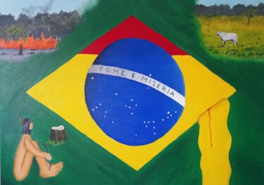 Malerei mit dem Titel "Novos tempos - Séri…" von Eduardo Machado, Original-Kunstwerk, Öl Auf Keilrahmen aus Holz montiert