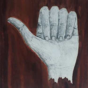 Pintura titulada "Minha Mão Esquerda…" por Eduardo Machado, Obra de arte original, Oleo