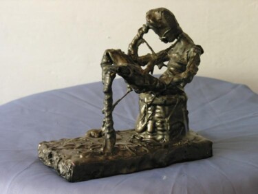 Escultura titulada "PENSADOR" por Eduardo Meneses Claros, Obra de arte original
