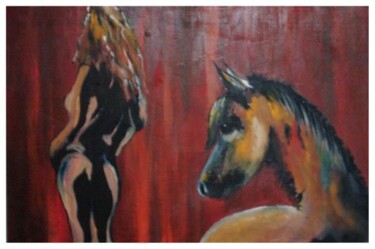 Malarstwo zatytułowany „cavalo de olho” autorstwa Eduardo Ribeiro Costa Edu Rico, Oryginalna praca
