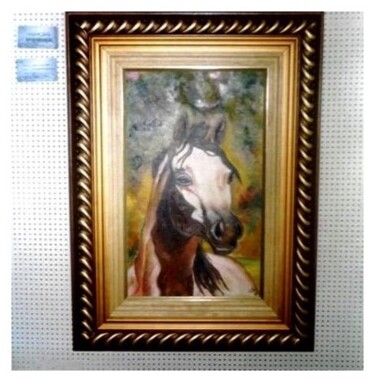 Peinture intitulée "cavalo solitário" par Eduardo Ribeiro Costa Edu Rico, Œuvre d'art originale