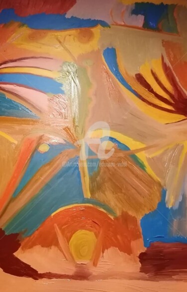 Painting titled "Claws of the Underw…" by Eduardo Vidal, Original Artwork, Acrylic