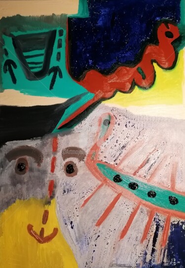 Peinture intitulée "Missing Link Ocean" par Eduardo Vidal, Œuvre d'art originale, Huile