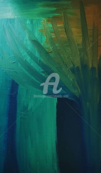 Картина под названием "Bamboo in the wind" - Eduardo Vidal, Подлинное произведение искусства, Акрил