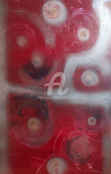 Painting titled "Future Fingerprint" by Eduardo Vidal, Original Artwork, Lacquer