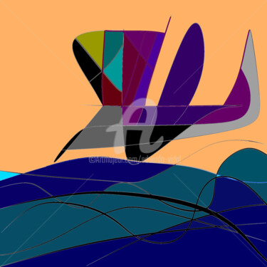 Digitale Kunst mit dem Titel "Futuristic Vanguard…" von Eduardo Vidal, Original-Kunstwerk, Digitale Malerei