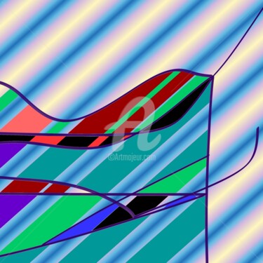 Цифровое искусство под названием "Quantum wind force" - Eduardo Vidal, Подлинное произведение искусства, Цифровая живопись