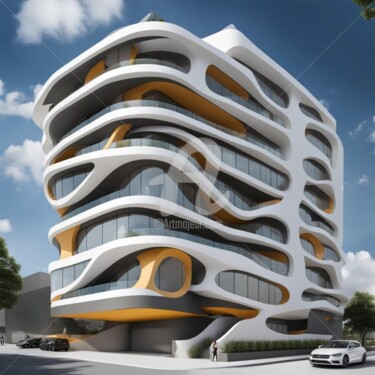 Digital Arts titled "residential buildin…" by Eduardo Vidal, Original Artwork, AI generated image