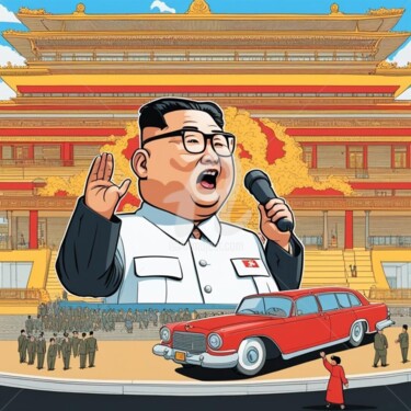 Grafika cyfrowa / sztuka generowana cyfrowo zatytułowany „Kim Jong-un NFT” autorstwa Eduardo Vidal, Oryginalna praca, Malars…