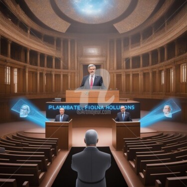 Digitale Kunst mit dem Titel "politicians futuris…" von Eduardo Vidal, Original-Kunstwerk, Digitale Malerei