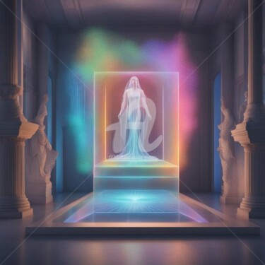 Arte digitale intitolato "future museum holog…" da Eduardo Vidal, Opera d'arte originale, Pittura digitale