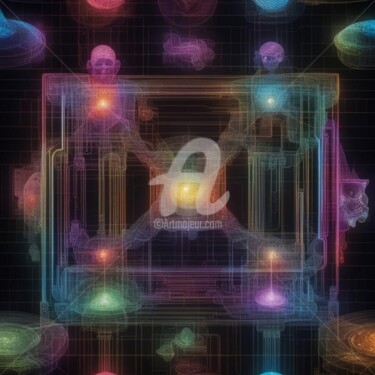 Digitale Kunst mit dem Titel "human biotonic ener…" von Eduardo Vidal, Original-Kunstwerk, Digitale Malerei