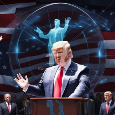 「Donald trump future」というタイトルのデジタルアーツ Eduardo Vidalによって, オリジナルのアートワーク, デジタル絵画