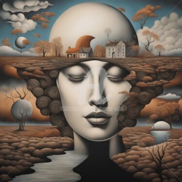 Arte digitale intitolato "intelligence about…" da Eduardo Vidal, Opera d'arte originale, Pittura digitale
