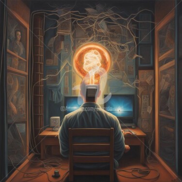 Digital Arts titled "neurocontrol artifi…" by Eduardo Vidal, Original Artwork, Digital Painting