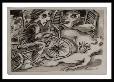 Pintura titulada "Tinta y acuarela 1…" por Eduardo Cohen, Obra de arte original, Acuarela