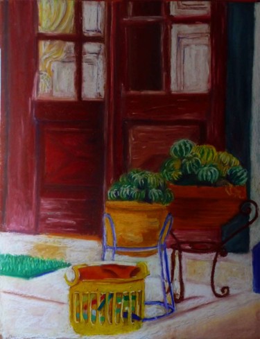Pintura intitulada "Porta da cozinha" por Eduardo Costa Macedo Fernandes De Oliveira, Obras de arte originais, Óleo