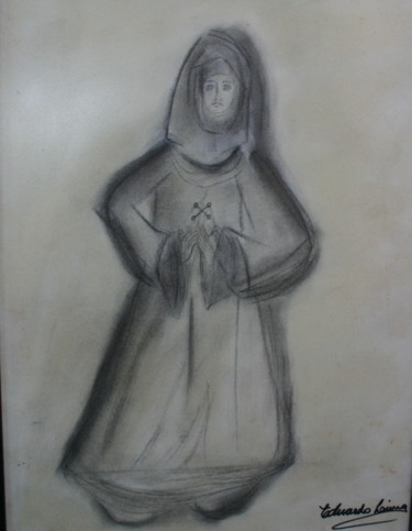 Desenho intitulada "Oração Pelos que So…" por Eduardo Lima, Obras de arte originais, Carvão