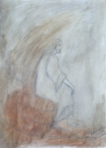 Pintura intitulada "O Grande Pensador" por Eduardo Lima, Obras de arte originais, Outro