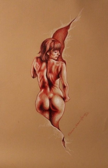 Pintura titulada "desnudo de mujer pa…" por Eduardo Urbano Merino, Obra de arte original, Oleo