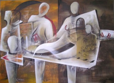 Pintura titulada "El acuerdo" por Eduardo Yanes Hidalgo, Obra de arte original